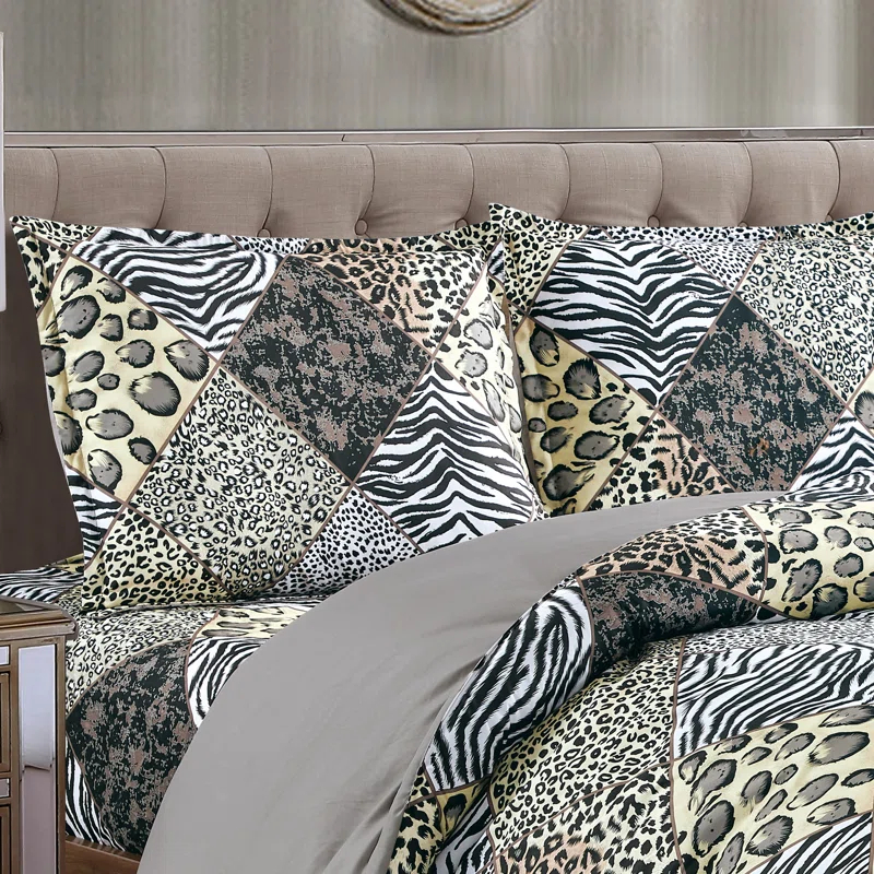Box Stitch Animal Print Comforter Set