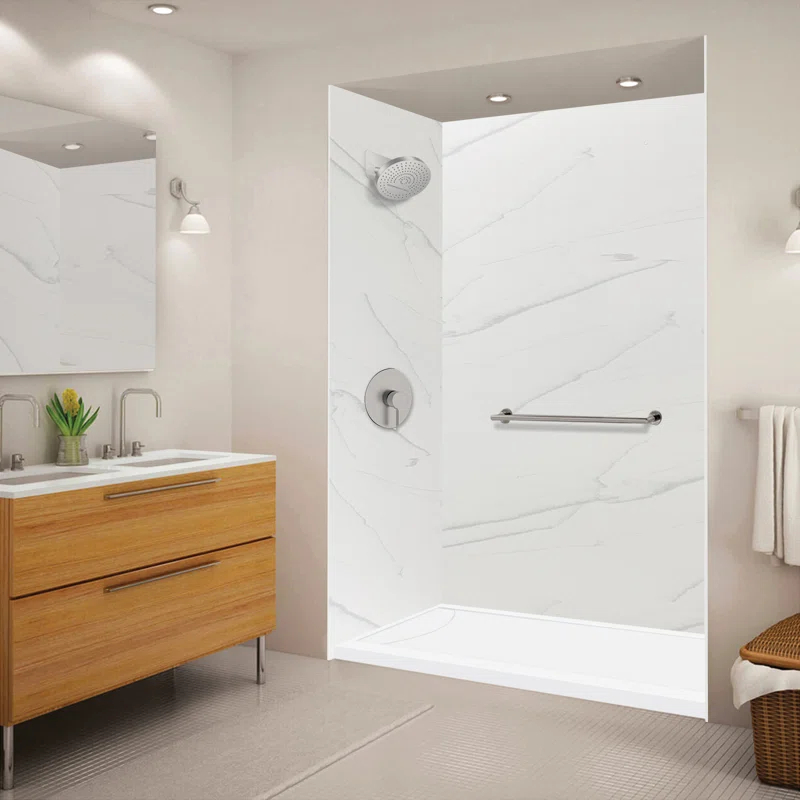 Transolid FSLB6032L-01 Transolid 60-in x 32-in Cast Solid Surface Tub Replacement Base Linear