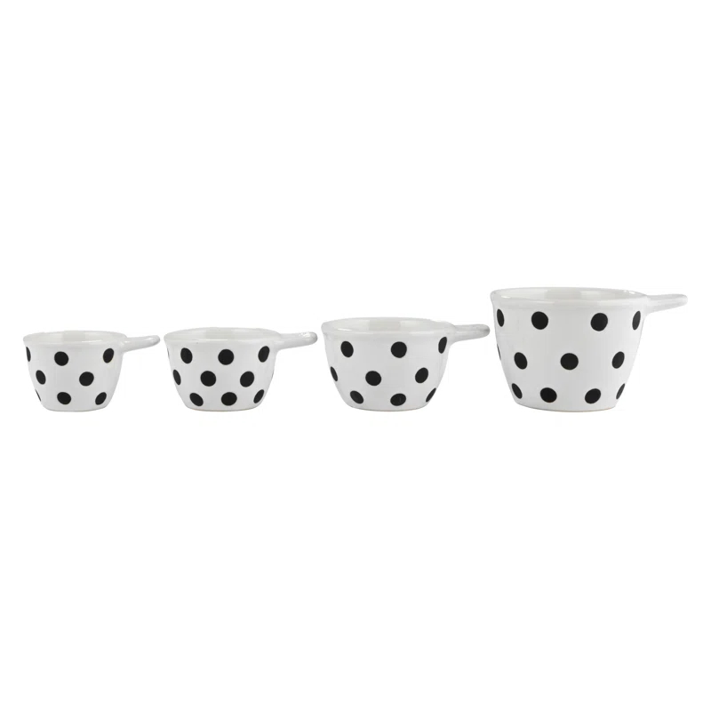 Creative Co-Op Creative Co-Op Melange 4 -Piece Ceramic Measuring Cup Set