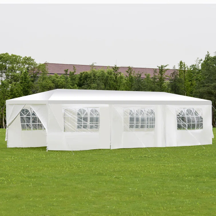 Costway 30 Ft. W x 10 Ft. D Steel Party Tent Canopy
