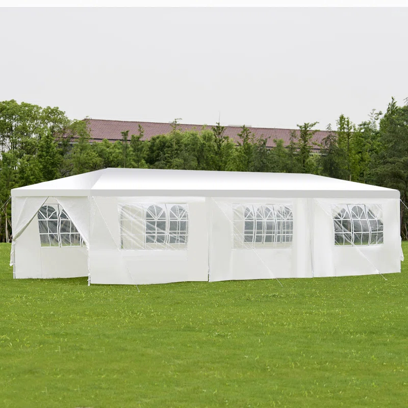 Costway 30 Ft. W x 10 Ft. D Steel Party Tent Canopy