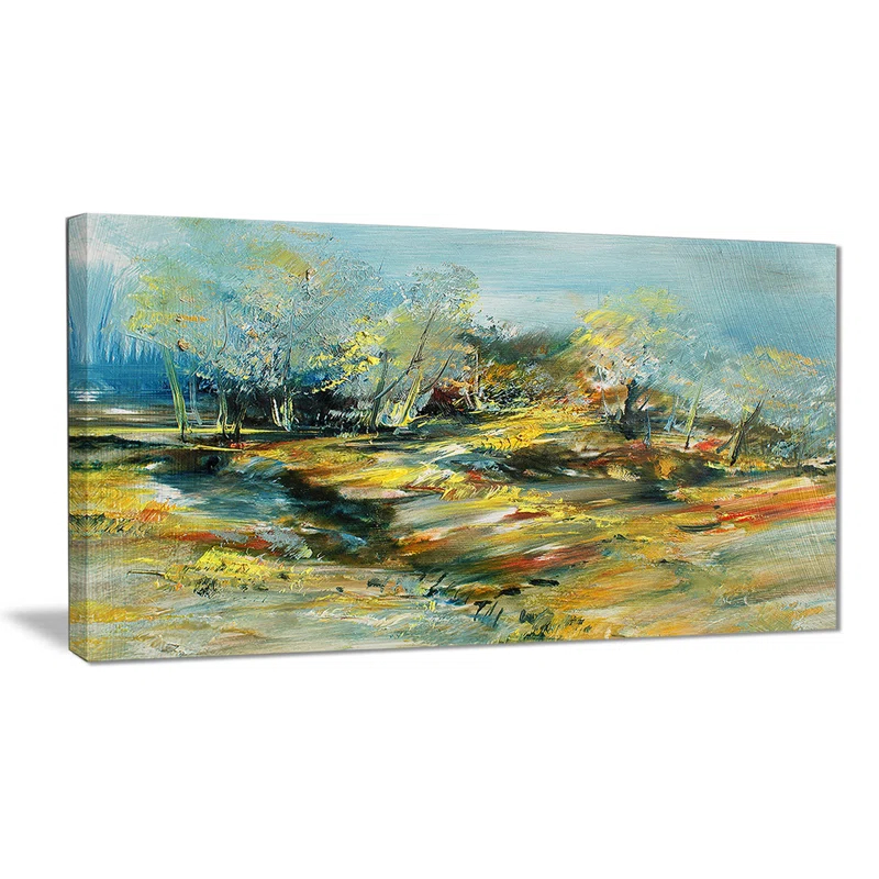 Design Art Abstract Landscape - Abstract Canvas Art Print | Wayfair