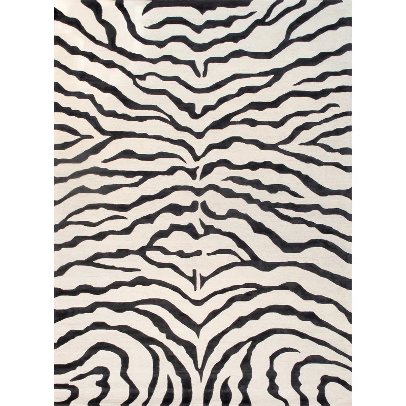 Pasargad Edgy Hand Tufted Viscose Animal Print Rug