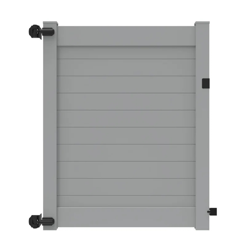 Barrette Outdoor Living Horizontal Fence Gray Vinyl Privacy Gate