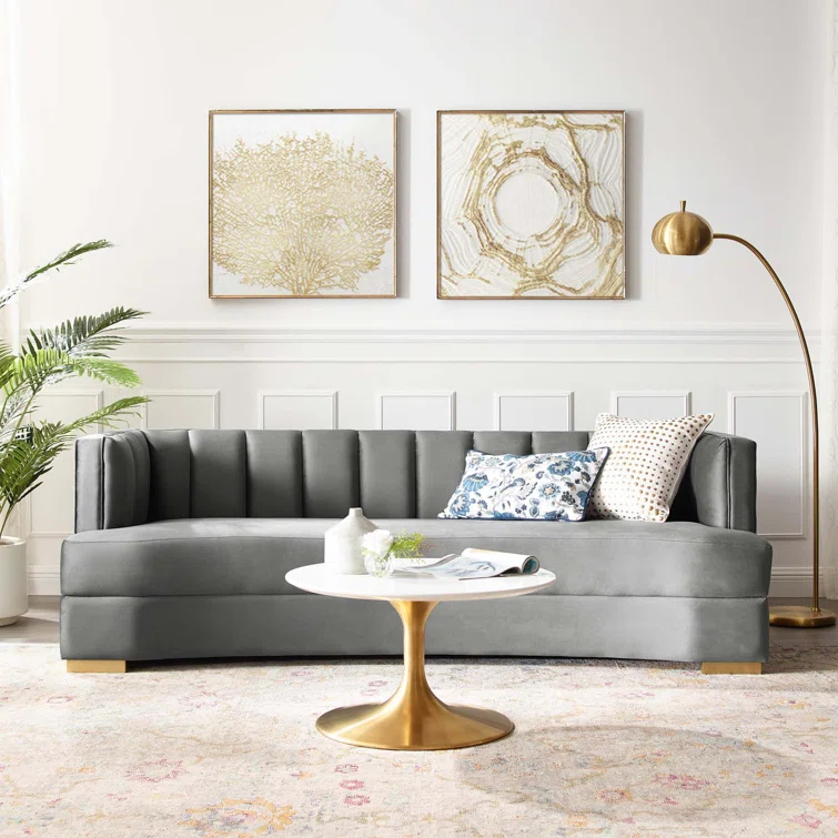 Modway Modway Encompass Channel Tufted Performance Velvet Curved Sofa