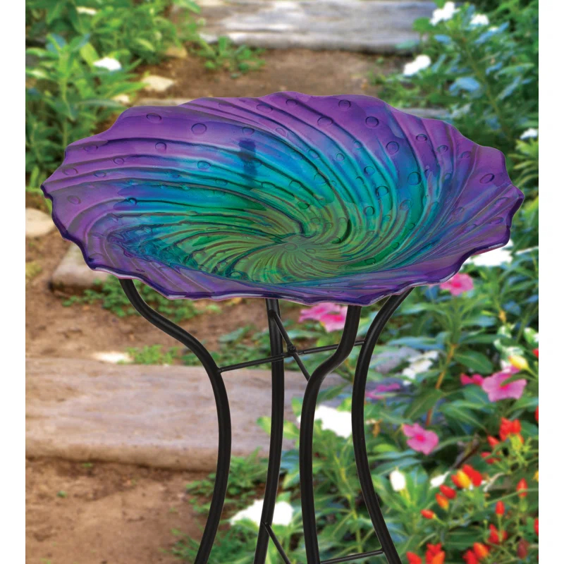 Regal Art & Gift 18" Birdbath with Stand - Ripple