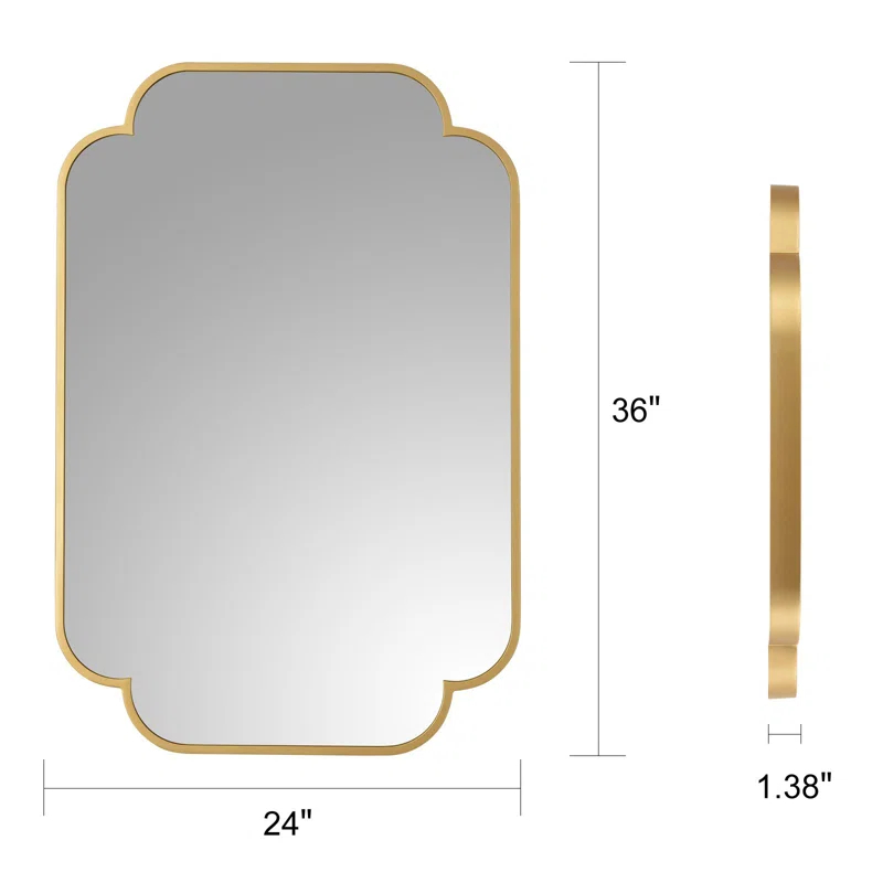 MacLuu Metal Flat Wall Mirror