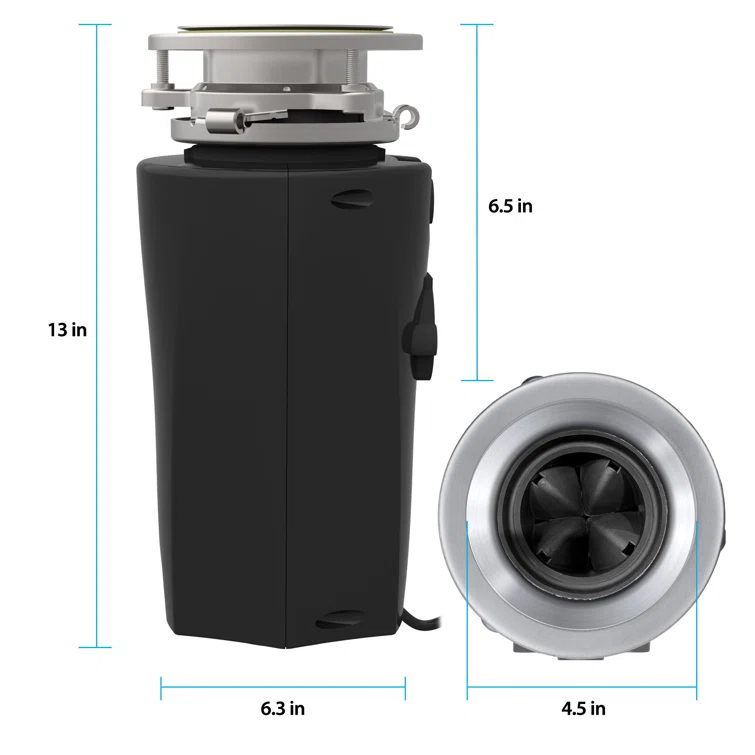 Titan TITAN 1/2 HP Compact Garbage Disposal, Continuous Feed