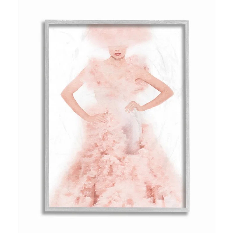 Stupell Industries " Women's Couture Fashion Illustration Glamour Pose " by Amanda Greenwood