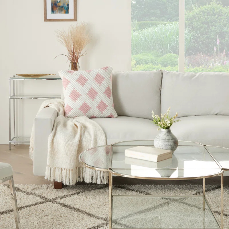 Mina Victory Geometric Cotton Throw Pillow
