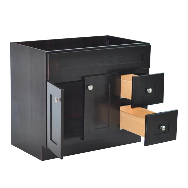 Design House Brookings 36 Inch Bathroom Vanity, Ready to Assemble, Solid Wood, Sherwin Williams – Design House, 587097