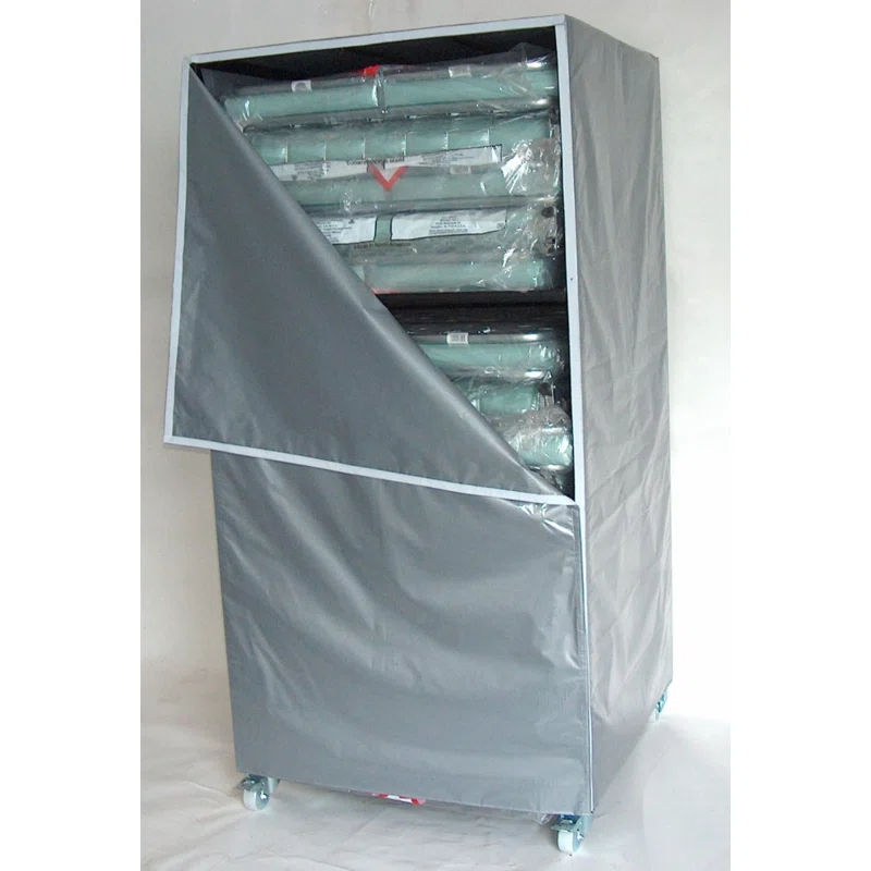 Blantex Inc. Blantex Transportable Storage Cart with 4 Full Steel Shelf & 15 XM-6 Extra Wide Folding Steel Cot | Wayfair
