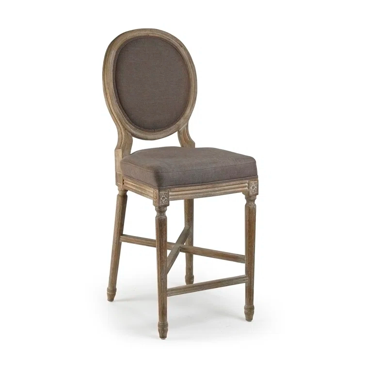 One Allium Way® Asta Upholstered Counter Stool with Solid Wood Frame