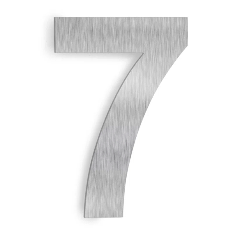 Barton Barton 6-Inch Floating Mount Steel House Number for Address Sign (Black)