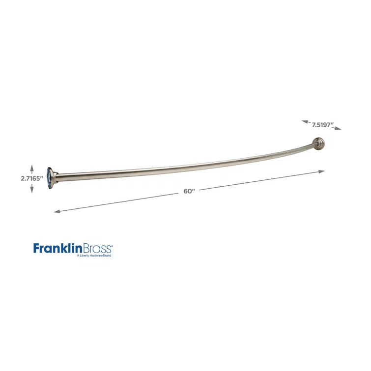 Franklin Brass 60" Curved Fixed Shower Curtain Rod
