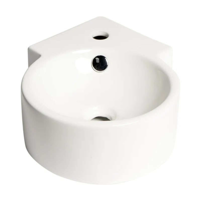 Alfi Brand ABC121 Alfi Brand 12'' White No Oval Bathroom Sink with Overflow