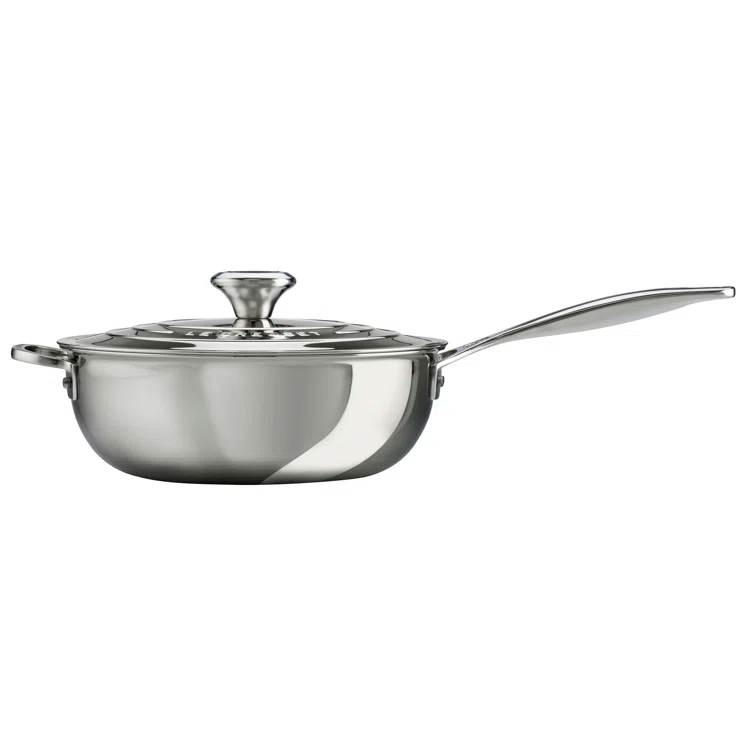 Le Creuset Stainless Steel Saucier Pan with Lid