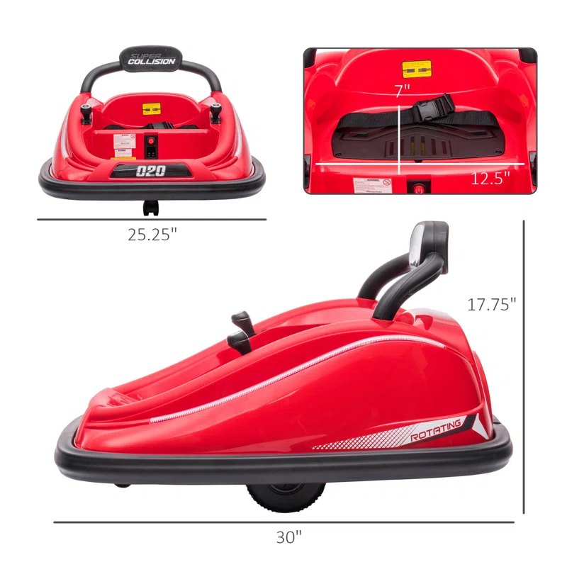 Aosom Aosom 1 Seater Go Kart with Remote Control