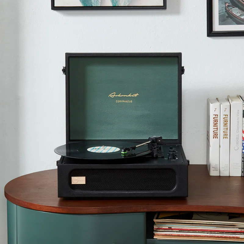Arkrocket Audio Arkrocket Coryphaeus Bluetooth Turntable Deluxe Edition Record Player(Black/Green)