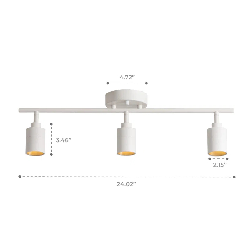 Shura 3-Light Integrated LED Track Light with Rotatable Heads, 2 ft. Fixed Track Lighting Kit, 3000k, 1470 Lumens