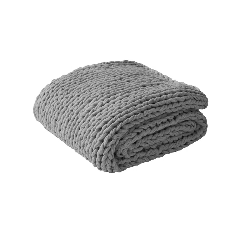 Kelly Clarkson Home Madison Hand Made Chunky Double Knit Throw Blanket