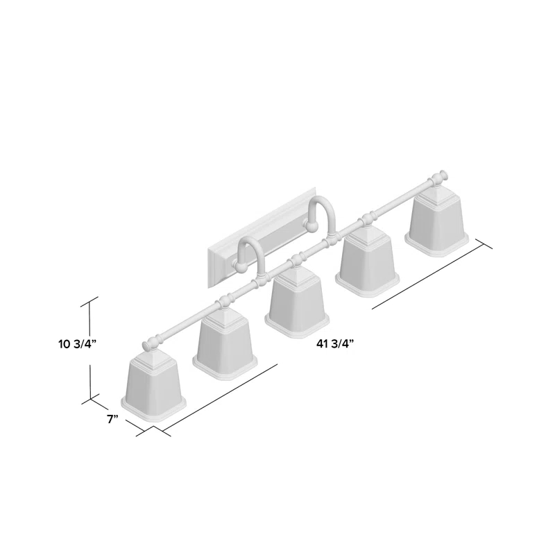 Three Posts™ Bima 5 - Light Dimmable Vanity Light