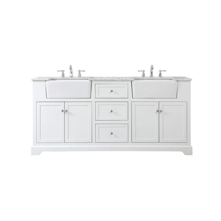 Emiliano 72'' Double Bathroom Vanity with Top