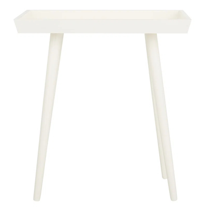 George Oliver Corlien Solid Wood Tray Top End Table