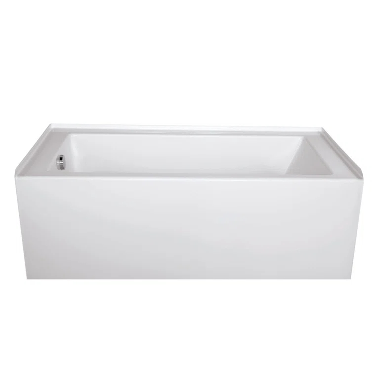 Hydro Systems Designer Sydney 60" x 30" Alcove Soaking Acrylic Bathtub SYD6030ATO-WHI-LH-WOV.PN