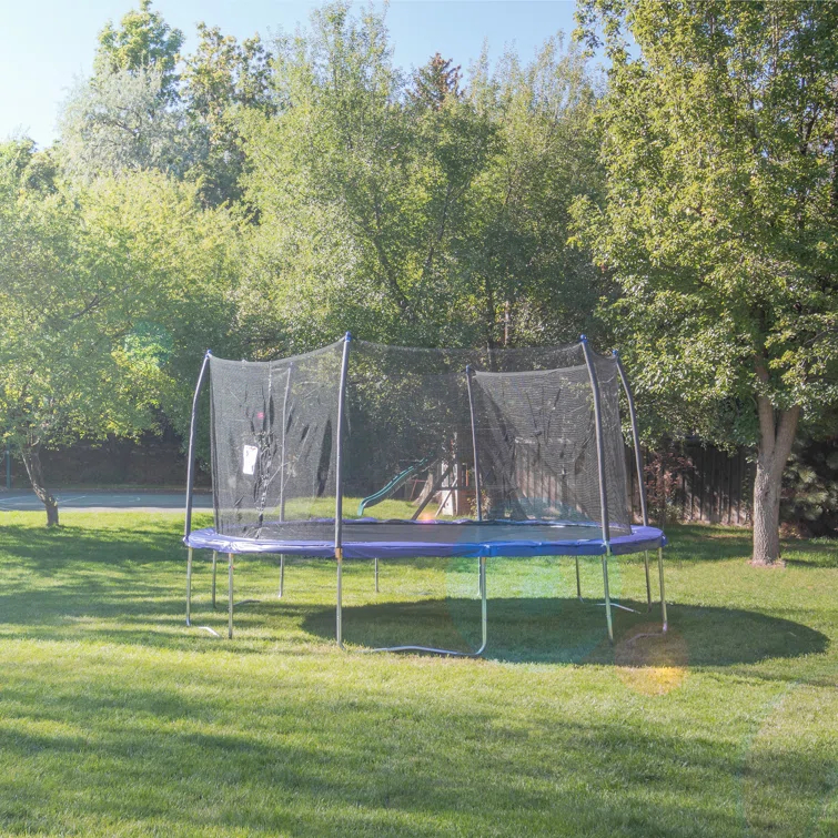 Skywalker Trampolines Skywalker Trampolines 16 Round Trampoline With Enclosure  Blue