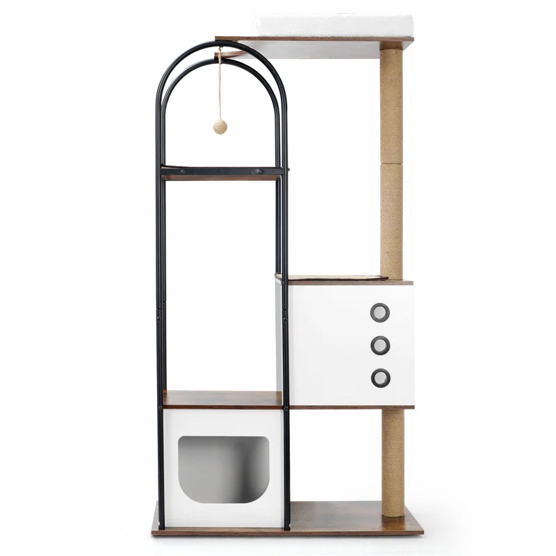 cat climbing frame,Cat Tree, Multi-Level Cat Condo with 1 Caves,2 Scratching Posts