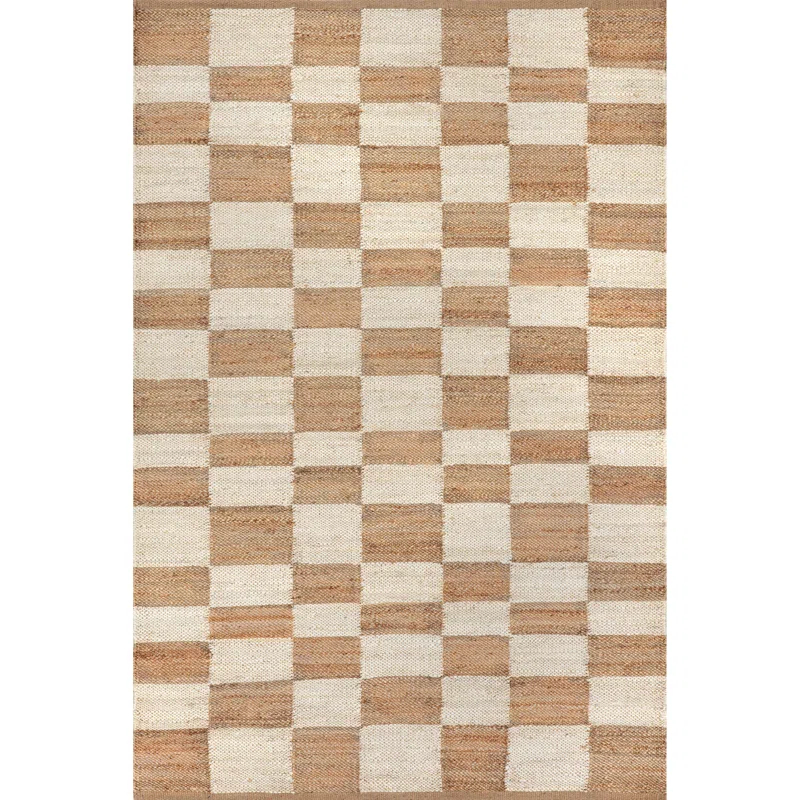 Hokku Designs Izara Checkered Jute Area Rug