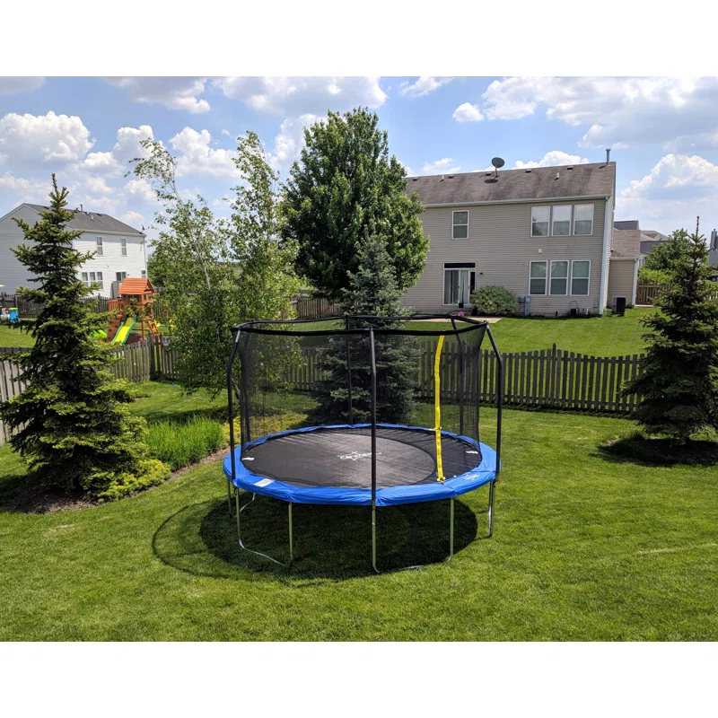 AirZone Play Backyard Jump 12' Round Trampoline with Safety Enclosure