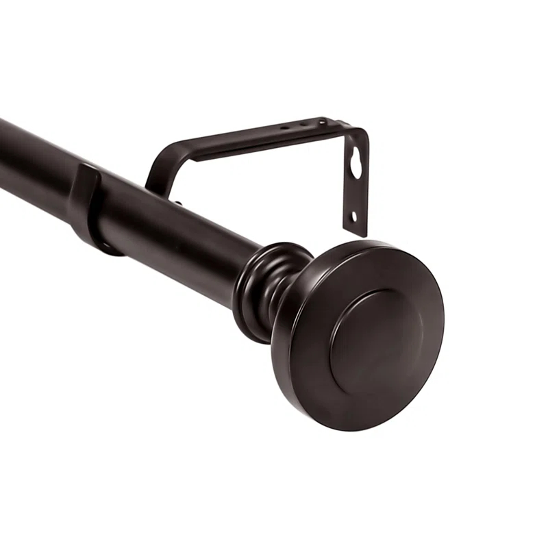 Red Barrel Studio® Gottlieb Steel Adjustable Single Curtain Rod