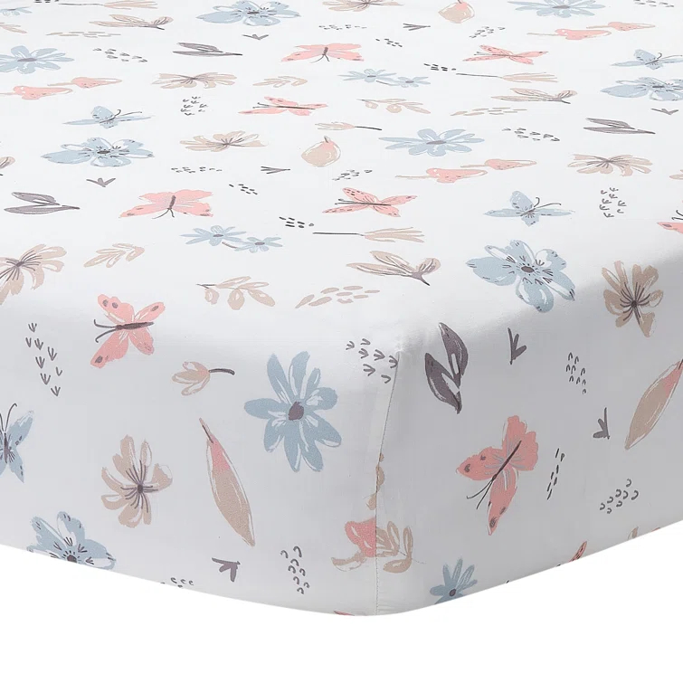 Lambs & Ivy Baby Blooms 3 - Piece Crib Bedding Set (Set of 3)