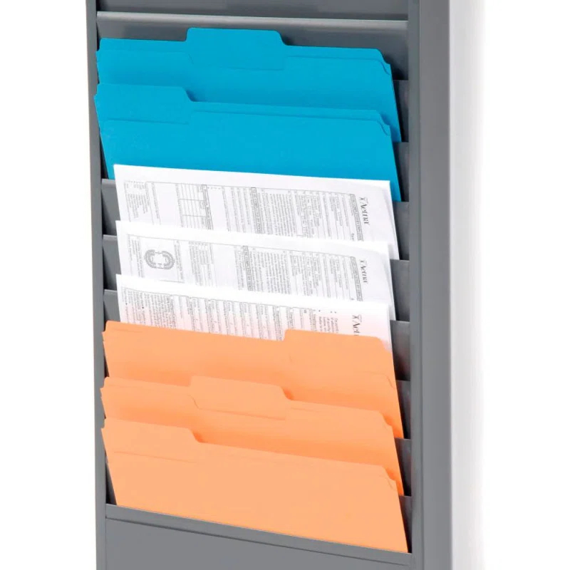 Global Industrial Stainless Steel Hanging Files Open