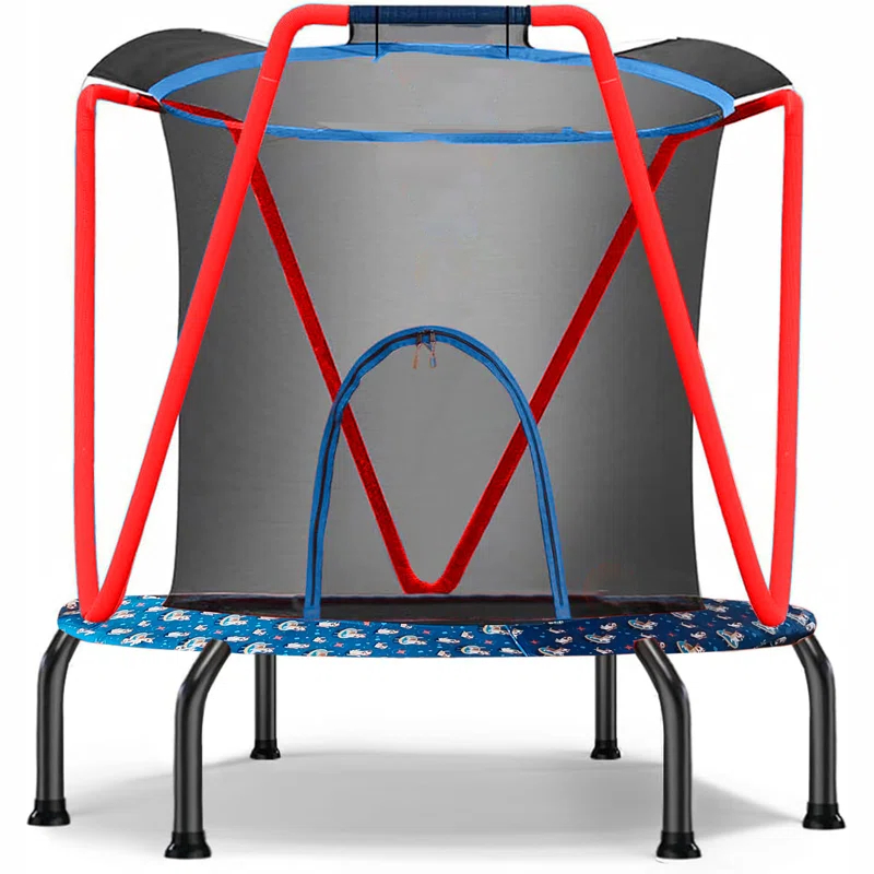 Ceballos 66'' Trampoline For Kids Toddler Indoor Outdoor Small Trampolines For Baby With Heighten Net No-Gap Design For Kids