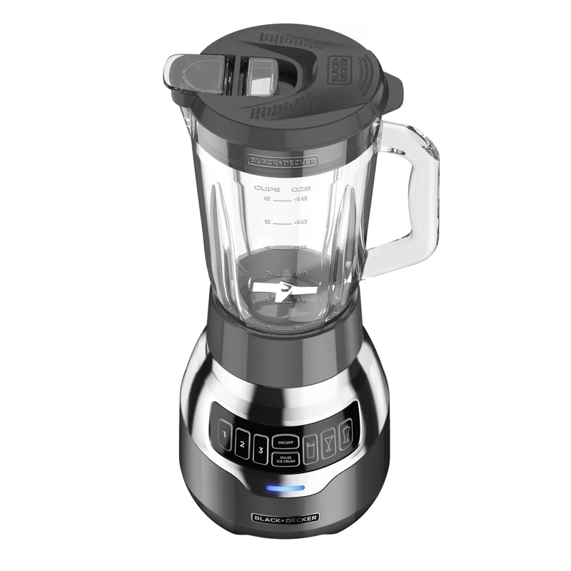 BLACK+DECKER BLACK+DECKER PowerCrush Digital Blender with Quiet Technology, Stainless Steel, BL1300DG-T