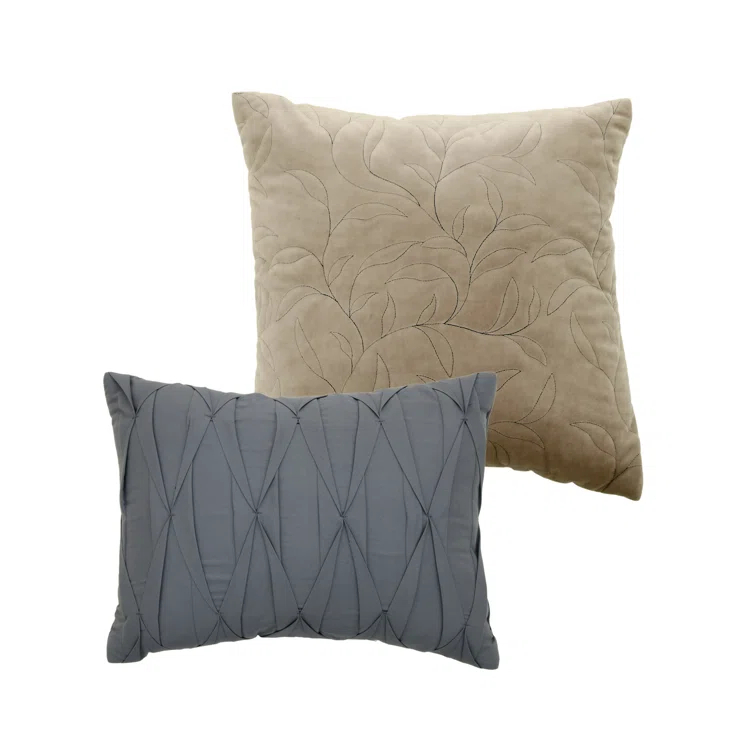 Riverbrook Home Hayden Beige/Blue Polyester 8 Piece Comforter Set