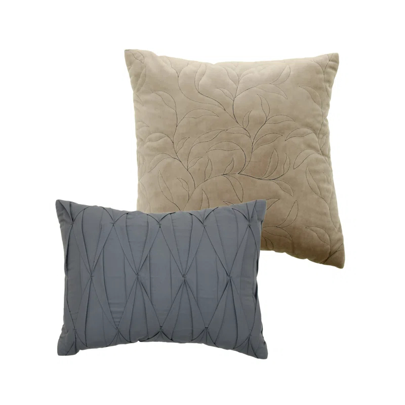 Riverbrook Home Hayden Beige/Blue Polyester 8 Piece Comforter Set