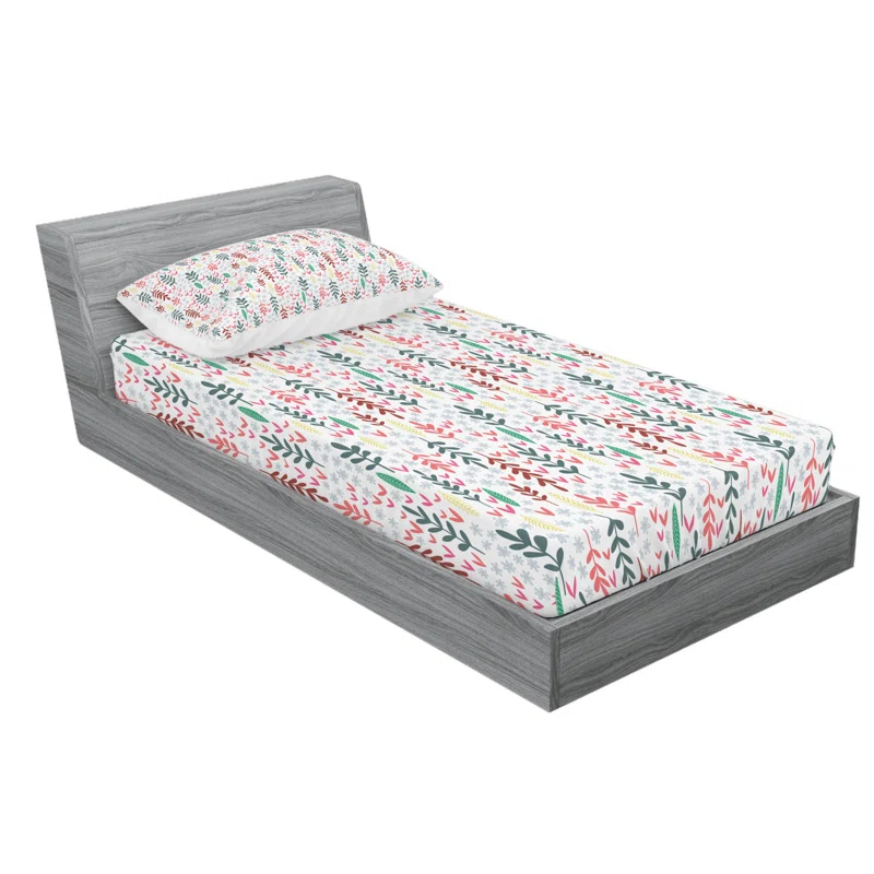 Ambesonne Microfiber Floral Sheet Set