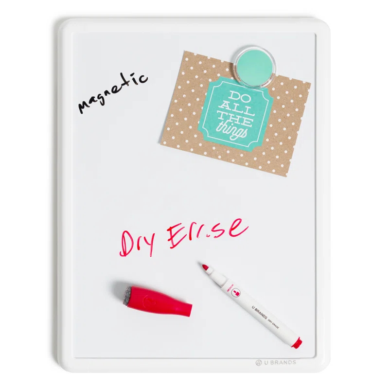 U Brands Freestanding Steel Magnetic Mini - Up To 2' Whiteboard