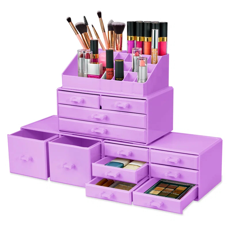Sorbus Makeup Organizer with Lipstick, Brush Holders, Large 12 Drawers