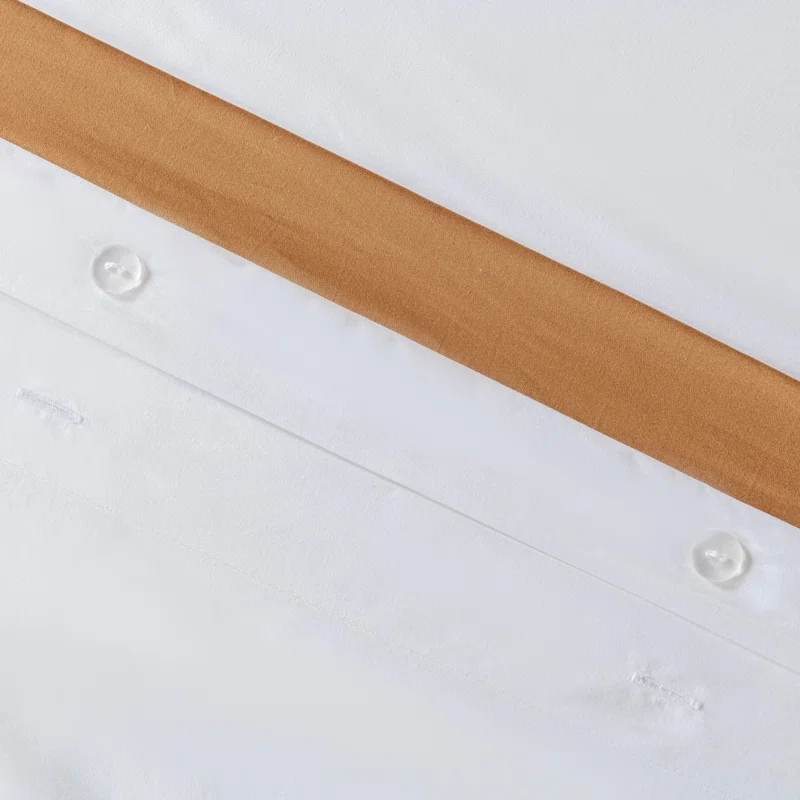 MeadowPark Luxury Cotton Sateen Bordered Duvet Cover Set, Hotel Collection