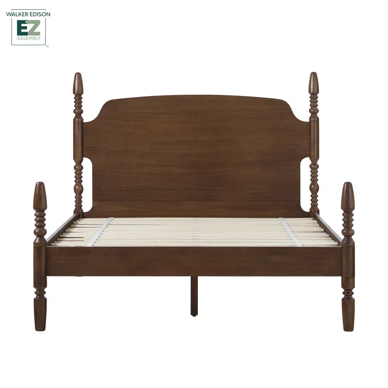 Vivienne Traditional Easy Assembly Solid Wood Turned Spindle Bed