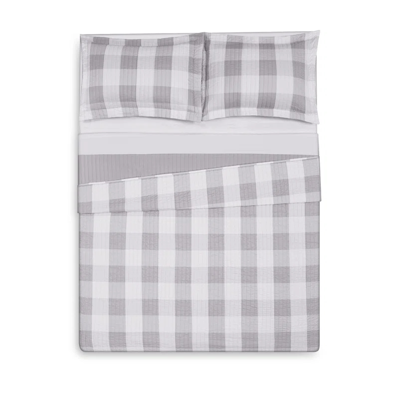 Truly Soft Buffalo Plaid Farmhouse / Country Plaid Quilt Set