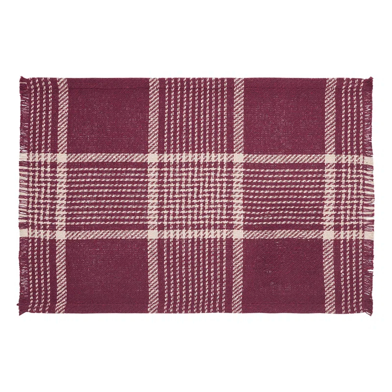 Gracie Oaks Vitala Plaid Rectangle Placemat (Set of 2)