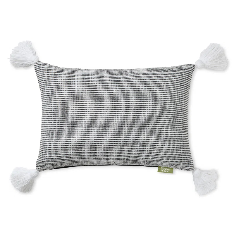 Town & Country Living TOWN & COUNTRY TERRA Alara Ribbed Texture Indoor Outdoor Decorative Pillow 20"x20"