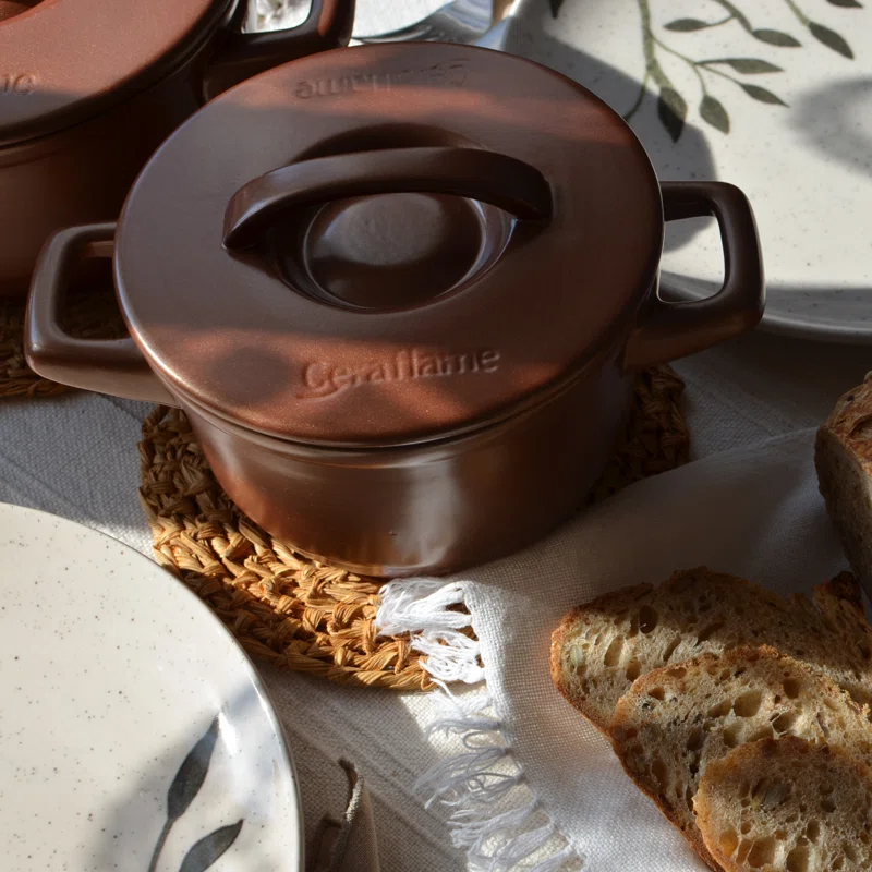 CERAFLAME Duo 9 Piece Ceramic Cookware Set - Ceramic Lid