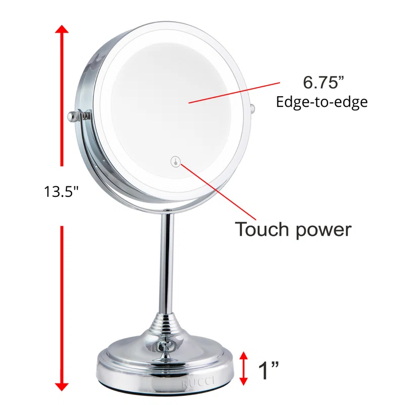 Rucci Metal Flat LED Mirror